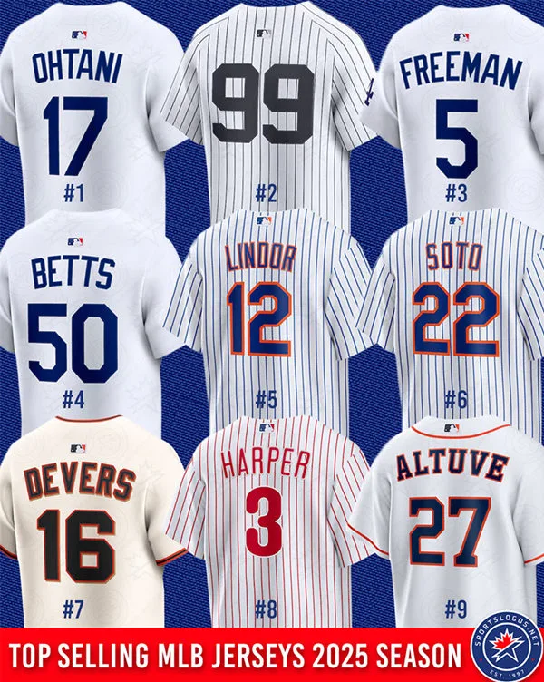 2025 top selling mlb player jerseys