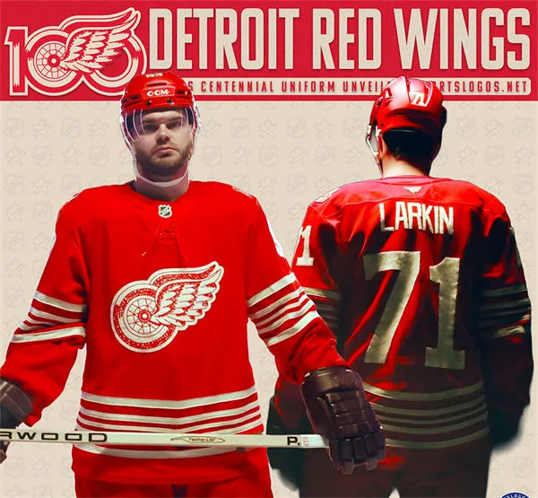 detroit red wings Heritage Rich Centennial Jersey