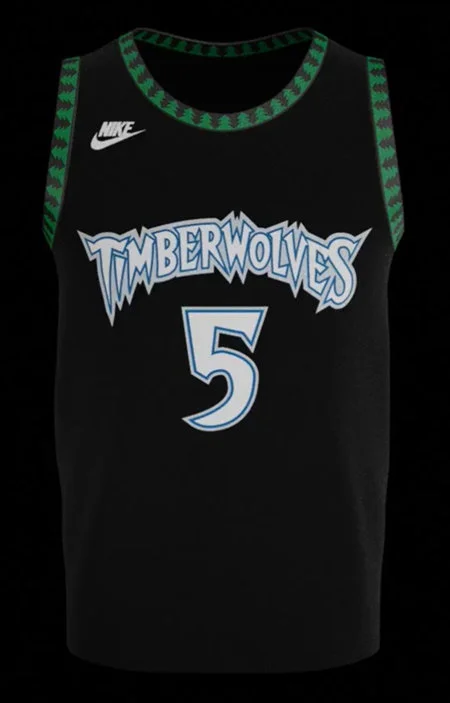 Minnesota Timberwolves Black Classic Jersey