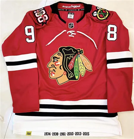 Chicago Blackhawks 100th Anniversary inside collar
