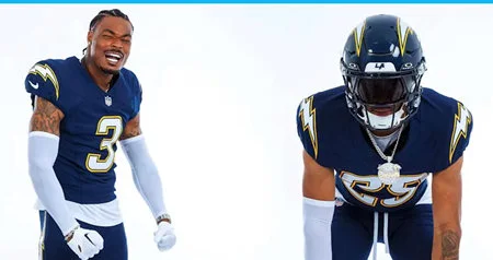  CHARGERS NEW ALTERNATE UNIFORMS JERSEY