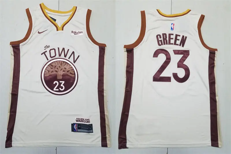 Mens Golden State Warriors #23 Draymond Green 2025-26 Tan City Edition Swingman Jersey