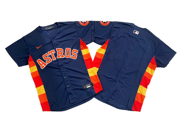 Mens Houston Astros Blank Nike Navy Alternate Limited Jersey