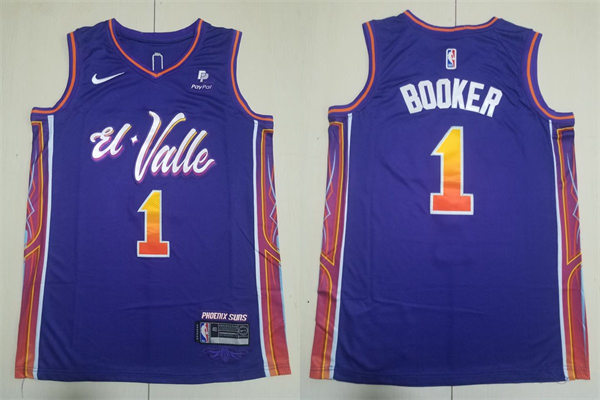 Mens Phoenix Suns #1 Devin Booker 2023-24 El Valle City Edition Jersey