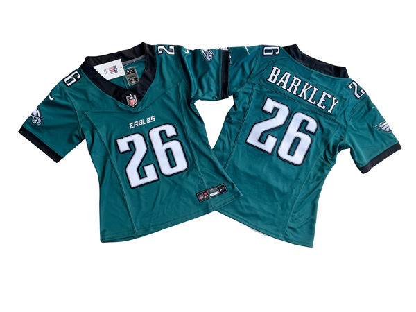 Womens Philadelphia Eagles #26 Saquon Barkley Nike Midnight Green Limited Jersey