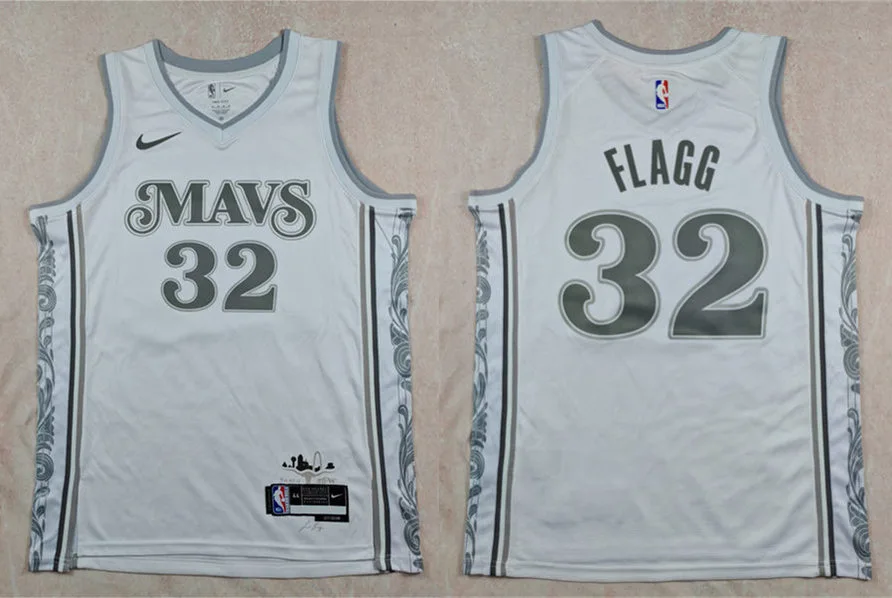 Mens Dallas Mavericks #32 Cooper Flagg Nike White 2024-25 City Edition Swingman Jersey
