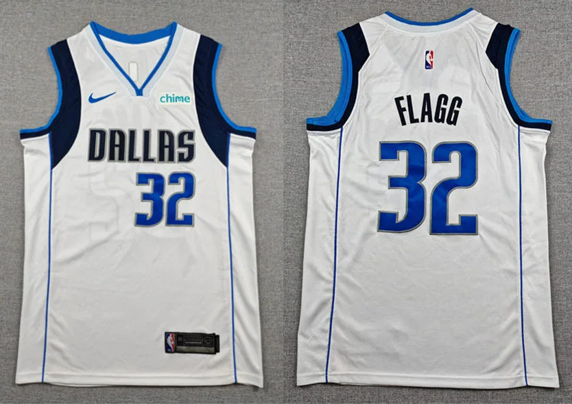 Mens Dallas Mavericks #32 Cooper Flagg Nike White Association Edition Jersey