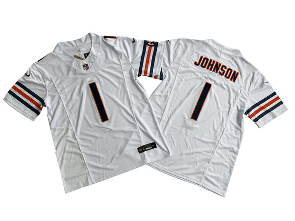 Youth Chicago Bears #1 Jaylon Johnson Nike White Limited Jersey