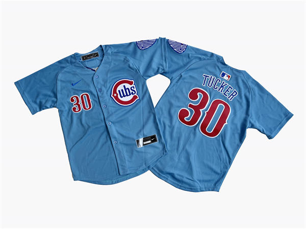 Mens Chicago Cubs #30 Kyle Tucker Nike Blue Alternate Limited Jersey