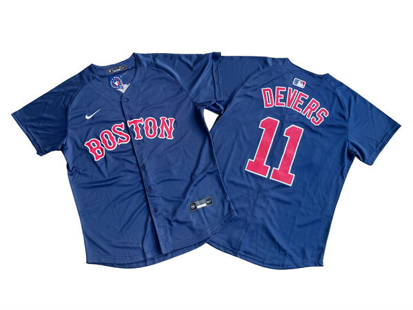 Men's Boston Red Sox #11 Rafael Devers Nike Navy Home Cool Base Jersey
