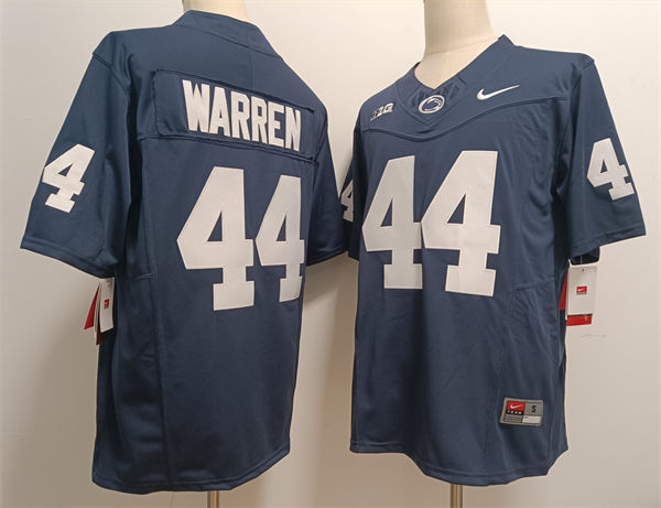 Mens Penn State Nittany Lions #44 Tyler Warren Nike Navy with Name College Football F.U.S.E. limited Jersey