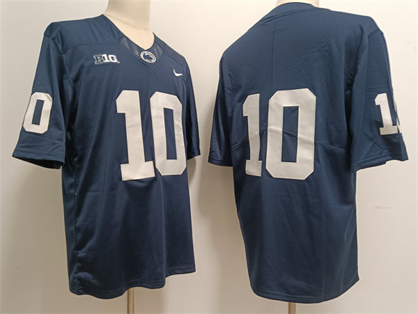 Mens Penn State Nittany Lions #10 Nicholas Singleton Nike Navy College Game Football Jersey