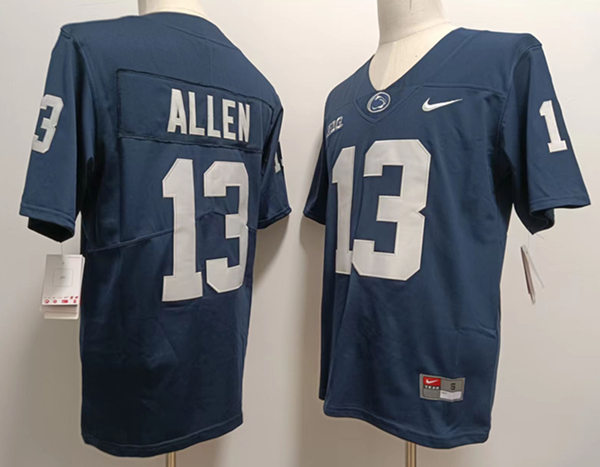 Mens Penn State Nittany Lions #13 Kaytron Allen Nike Navy with Name College Football Jersey
