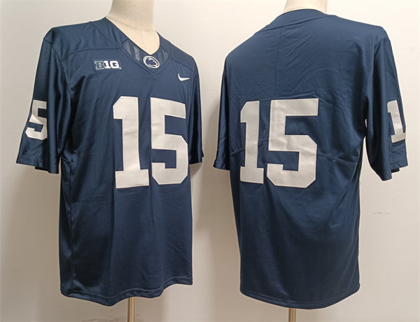 Mens Penn State Nittany Lions #15 Drew Allar Nike Navy 2023 F.U.S.E. Limited College Game Football Jersey