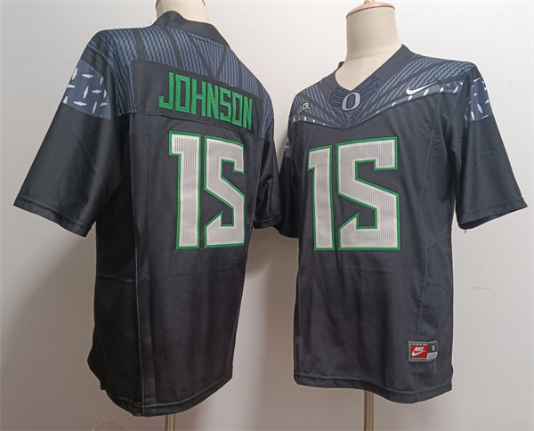 Mens Oregon Ducks #15 Tez Johnson  F.U.S.E. Limmited 2024 Black GENERATION O FLY ERA Football Game Jersey