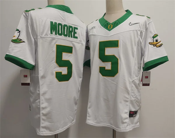 Mens Oregon Ducks #5 Dante Moore F.U.S.E.Limmited 2025 White MIGHTY OREGON Football Game Jersey