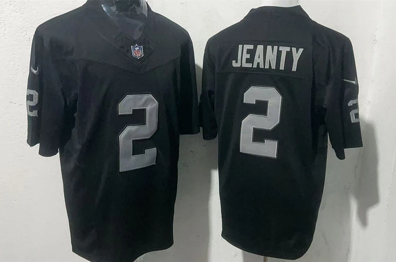 Men's Las Vegas Raiders #2 Ashton Jeanty Nike Black Vapor F.U.S.E. Limited Player Jersey