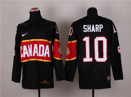 Men's Canada 2014 Olympics Hockey Jersey #10 Patrick Sharp black
