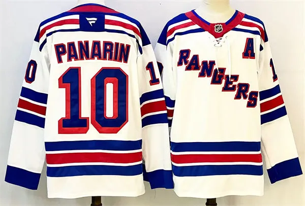 Mens New York Rangers #10 Artemi Panarin Fanatics White Away Jersey