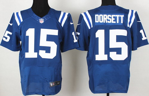 Men's Indianapolis Colts #15 Phillip Dorsett Home Blue Nike Elite Jersey 