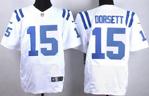 Men's Indianapolis Colts #15 Phillip Dorsett Road White Nike Elite Jersey
