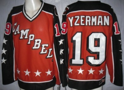 Men's Detroit Red Wings #19 Steve Yzerman Orange CCM ALL STAR 