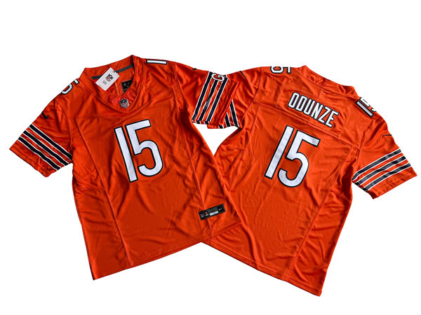 Mens Chicago Bears #15 Rome Odunze Nike Orange Alternate Untouchable Limited Jersey