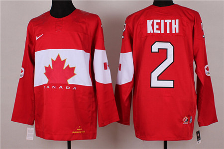 Men's Canada 2014 Olympics Hockey Jersey #2 Duncan Keith Team Red