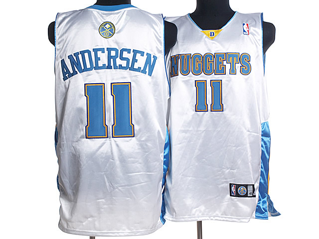 Denver Nuggets #11  Chris Andersen White Jersey 