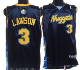 Men's Denver Nuggets #3 Ty Lawson Navy Blue Jersey 