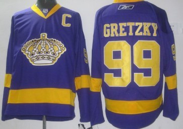 Men's Los Angeles Kings #99 Wayne Gretzky Purple Jersey