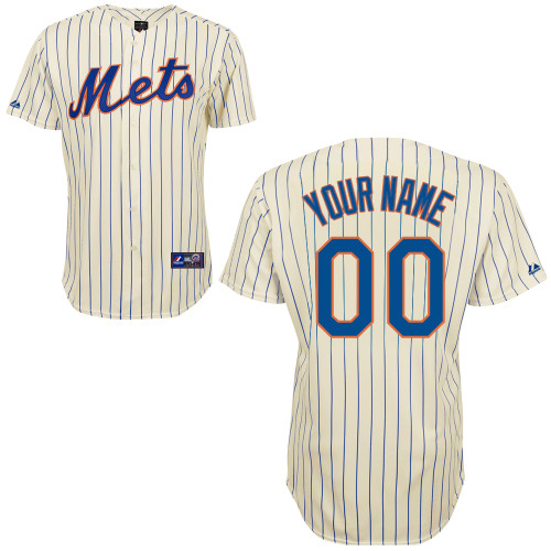 New York Mets Youth Replica Personalized Home Jersey by Majestic Athletic
