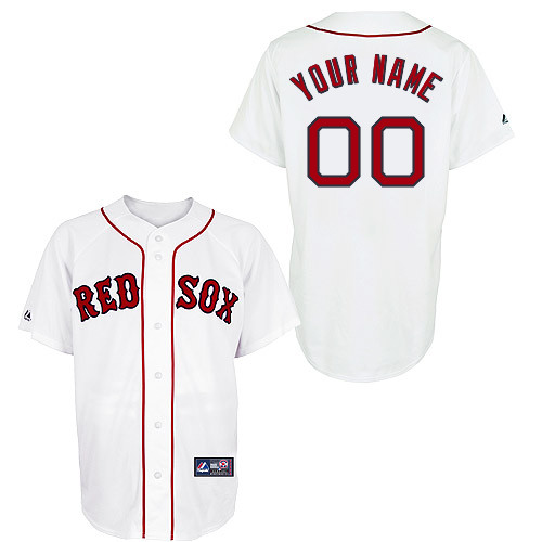 Youth Boston Red Sox Replica Personalized Home Jersey by Majestic Athletic