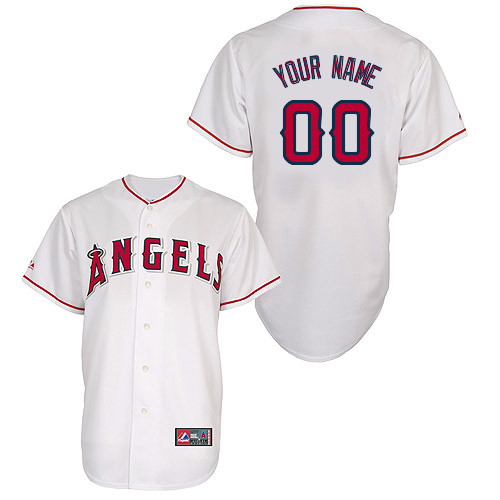Youth Los Angeles Angels of Anaheim Replica Personalized Home Jersey by Majestic