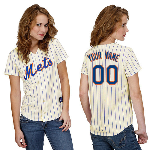 New York Mets Women's Personalized Replica Jersey by Majestic Athletic