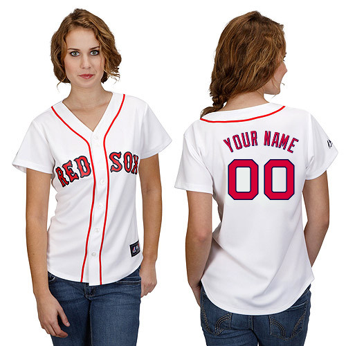 Women's Boston Red Sox Personalized Replica Jersey by Majestic Athletic