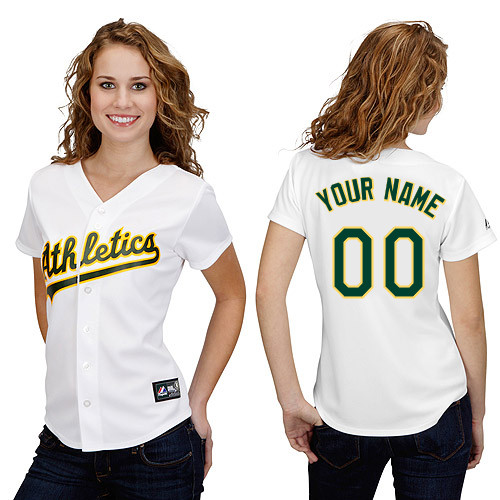 Oakland Athletics Women's Personalized Replica Jersey by Majestic Athletic