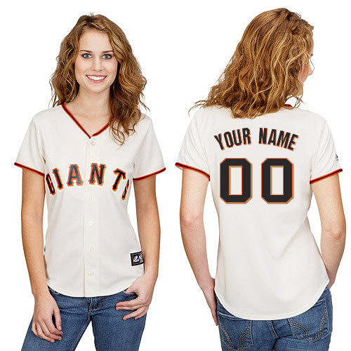 San Francisco Giants Women's Personalized Replica Jersey by Majestic Athletic