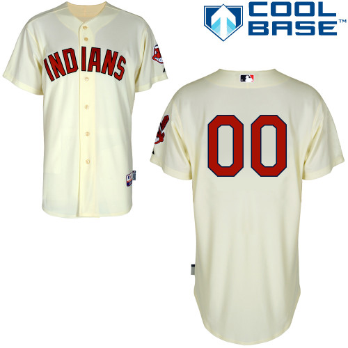 Men's Cleveland Indians Authentic Personalized 2012 Alternate 2 Cool Base Jersey