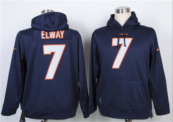 Denver Broncos #7 John Elway Nike hoody blue
