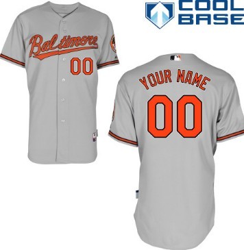 Mens Baltimore Orioles Customized Gray Jersey