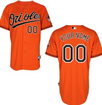 Mens Baltimore Orioles Customized Orange Jersey
