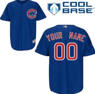 Mens Chicago Cubs Customized Blue Jersey