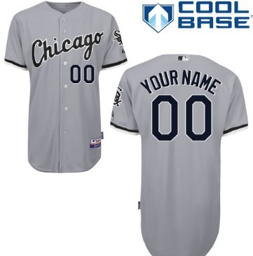 Mens Chicago White Sox Customized Gray Jersey