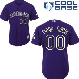 Mens Colorado Rockies Customized Purple Kids Jersey