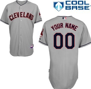 Kids Cleveland Indians Customized Gray Jersey