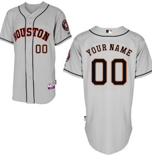 Kids Houston Astros Customized Gray Jersey