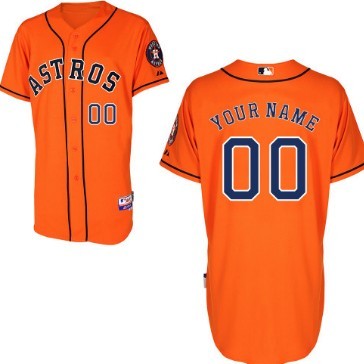 Mens Houston Astros Customized Orange Jersey