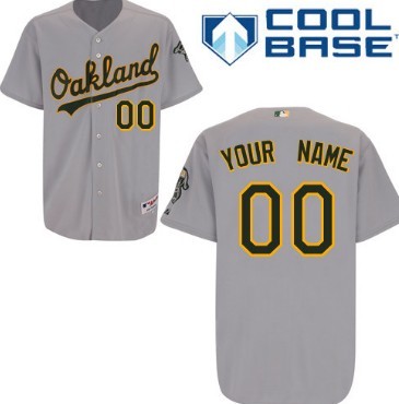Mens Oakland Athletics Customized Gray Jersey