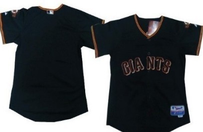 Kids San Francisco Giants Customized Black Jersey